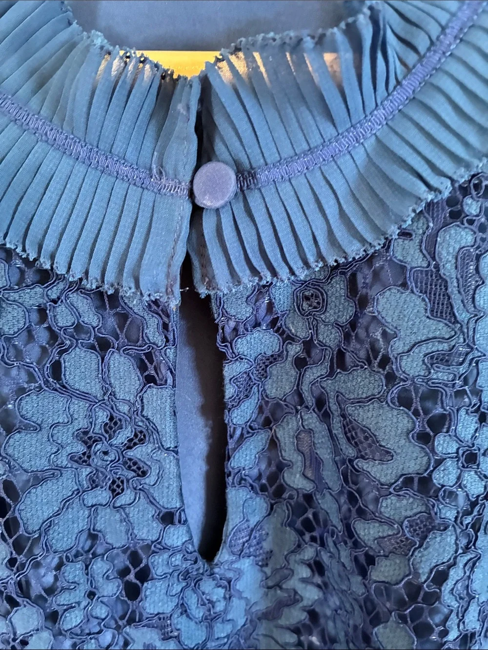 🎉NEW LISTING!🎉J. Crew Royal Blue Lace Sleeveless Top with Pleated Collar